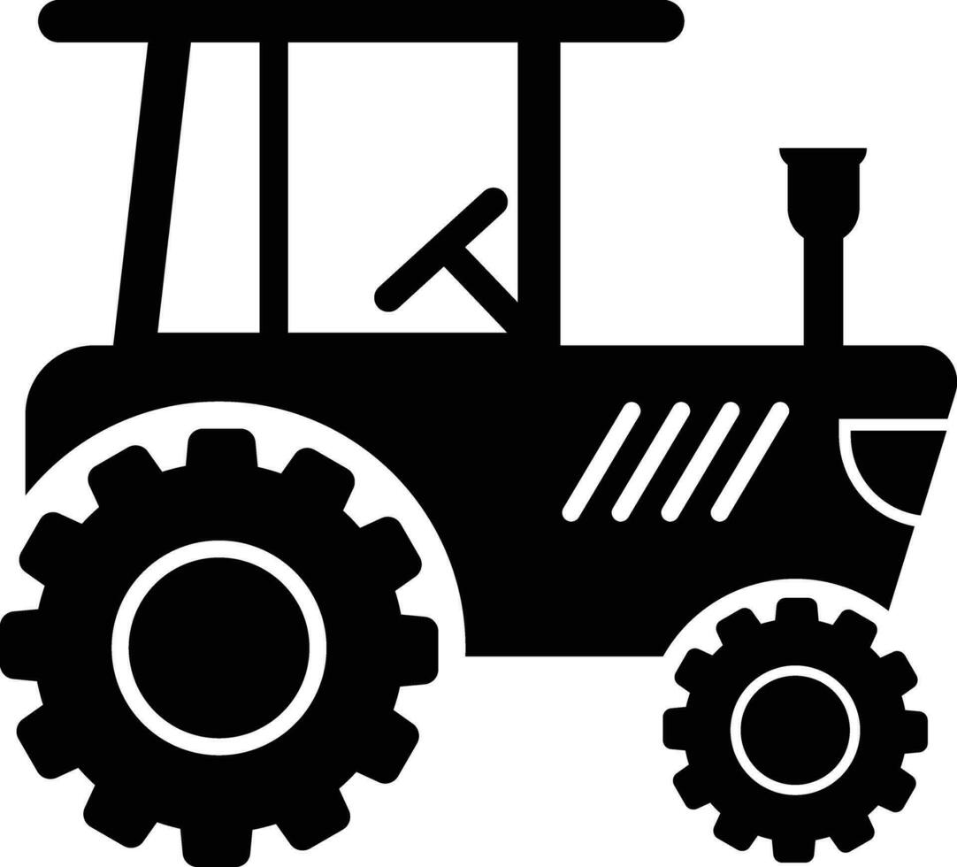 Simple Farm, Agriculture Tractor Icon vector