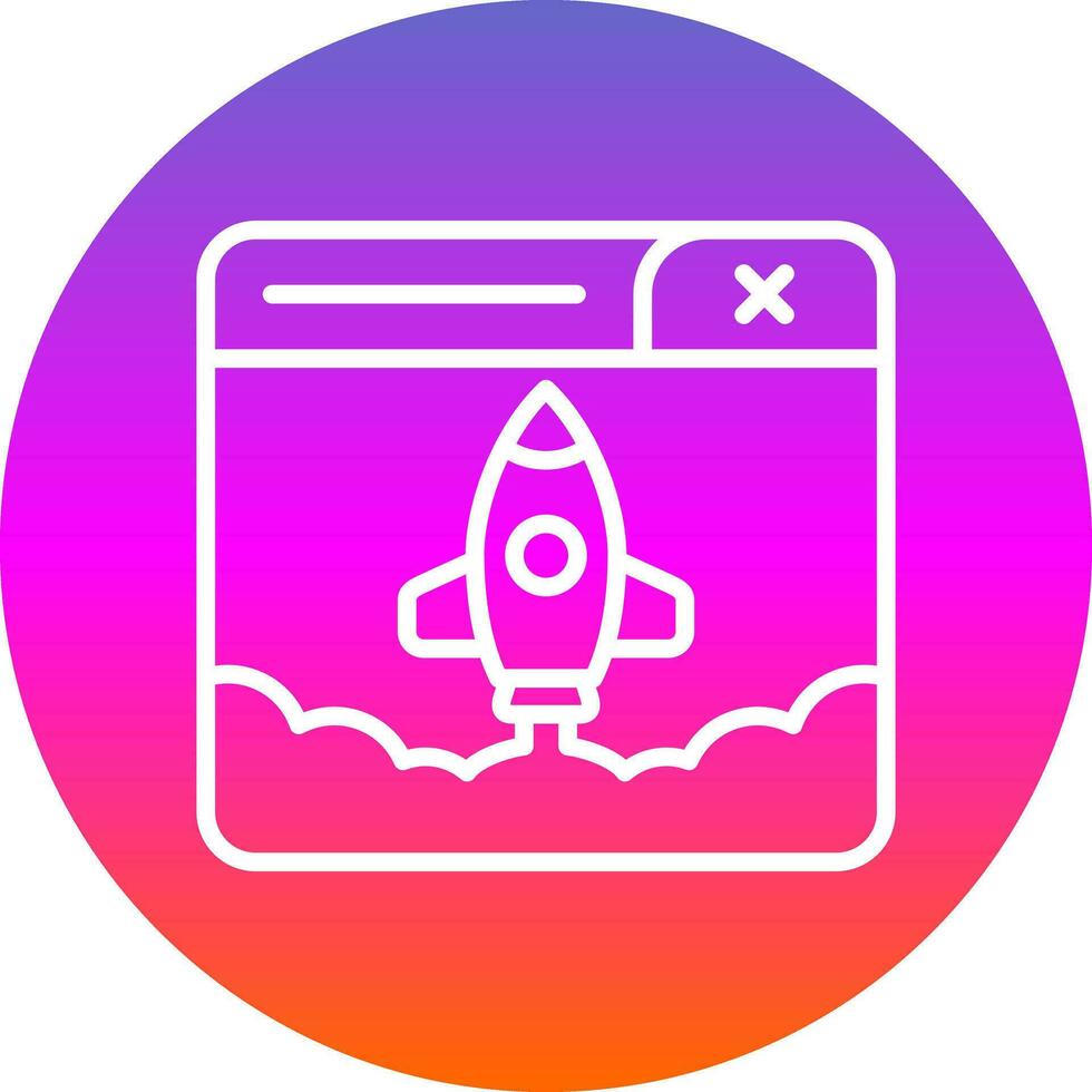 Rocket Launch Vector Icon Design