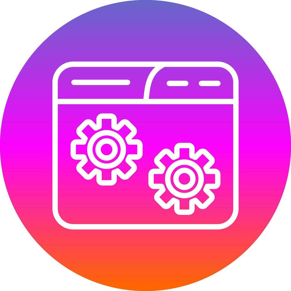 Website Setting Vector Icon Design