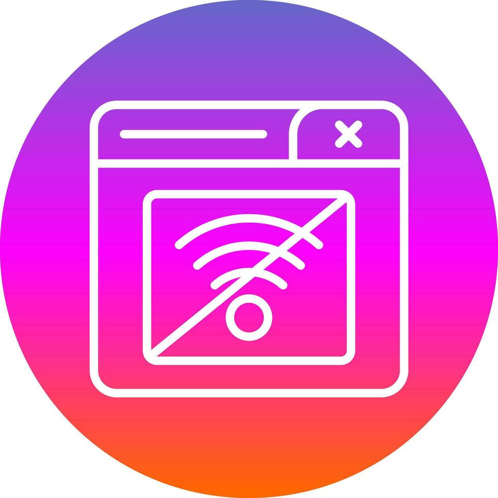 Connection Error Vector Icon Design