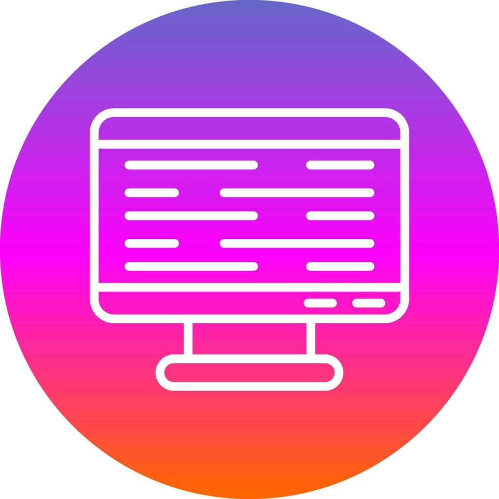 Monitor Screen Vector Icon Design