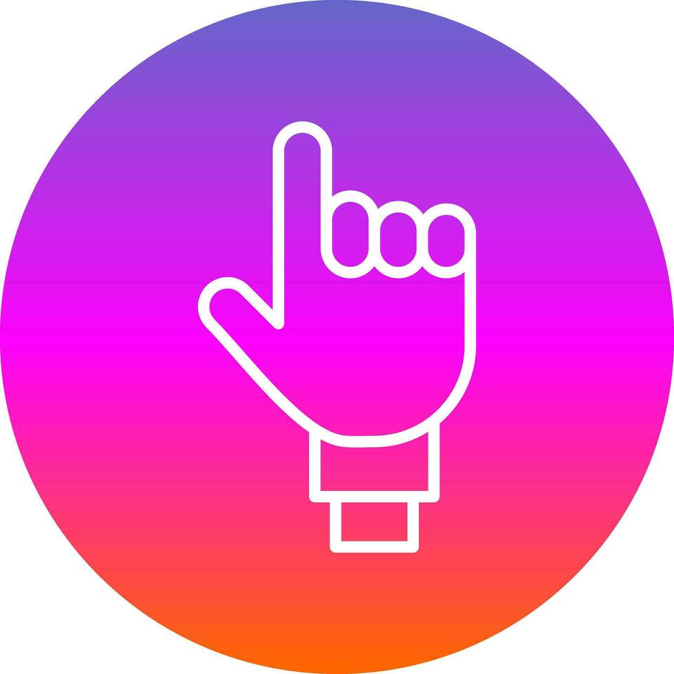 One Finger Vector Icon Design