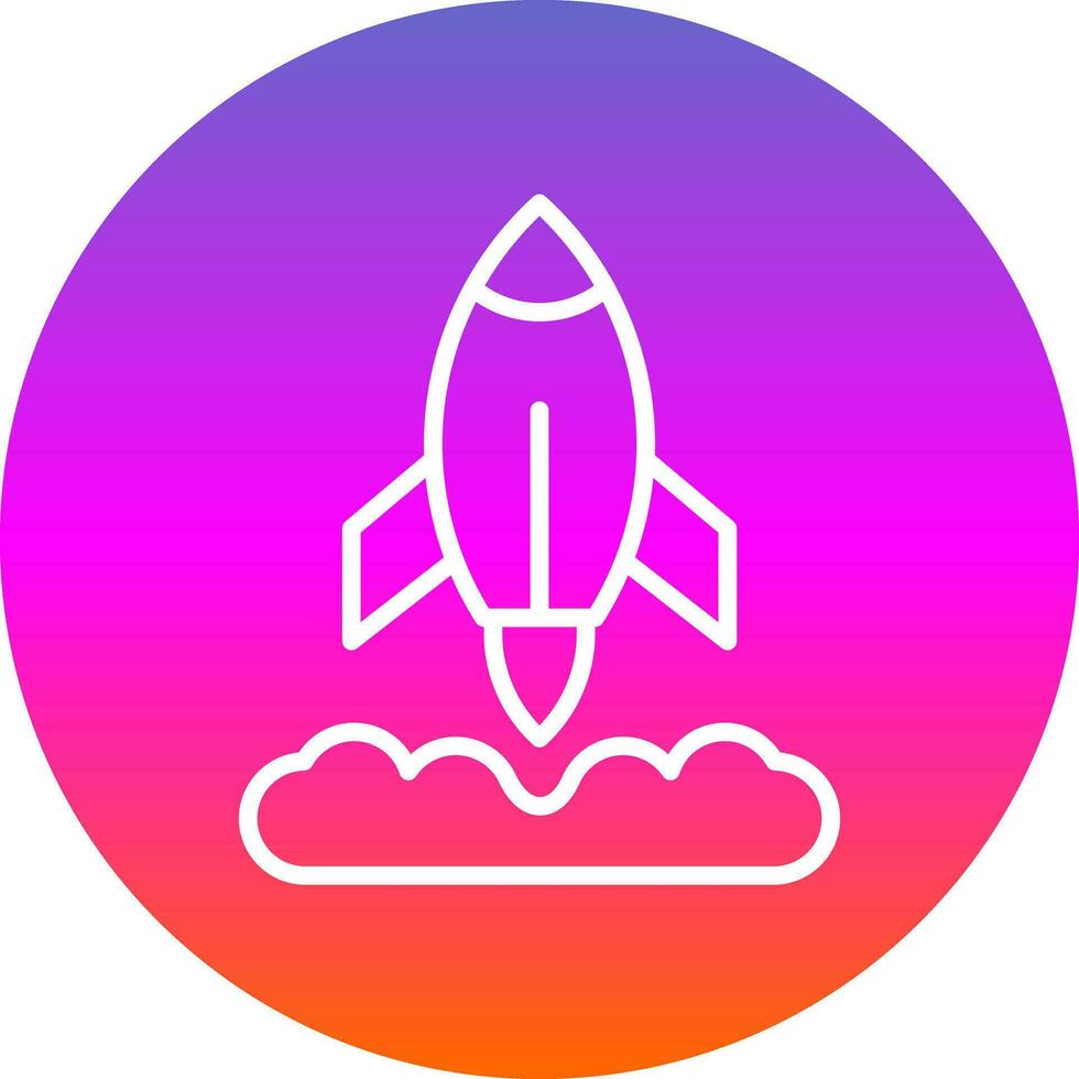 Rocket Launch Vector Icon Design