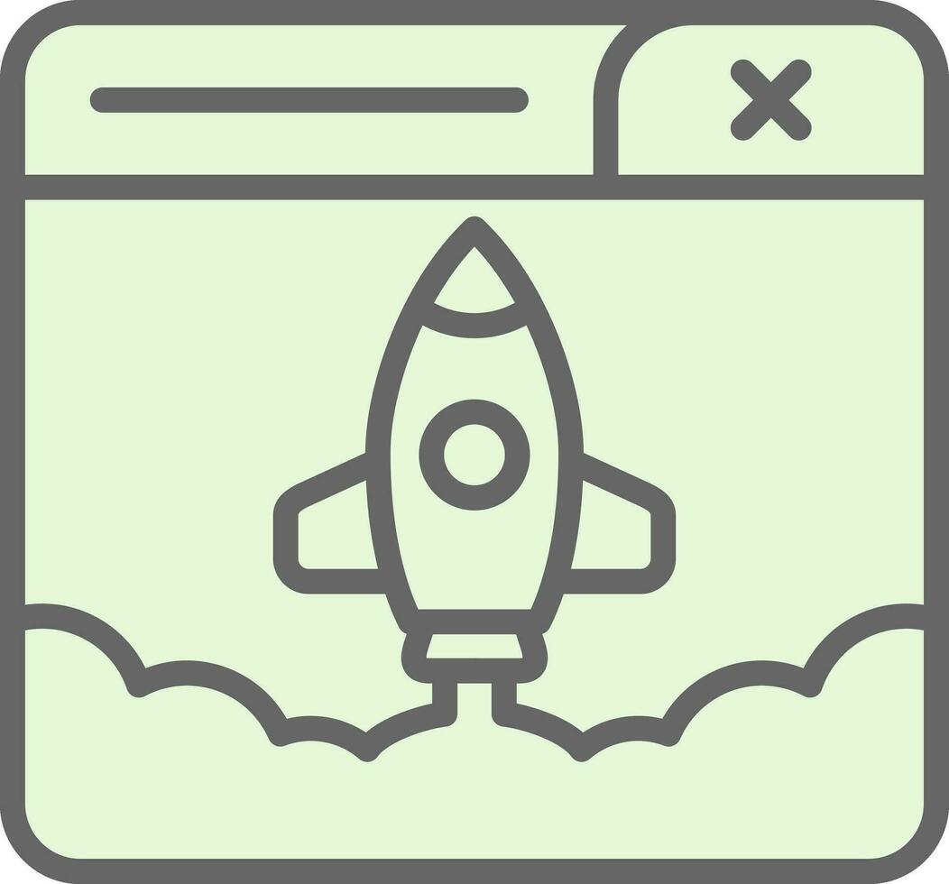 Rocket Launch Vector Icon Design