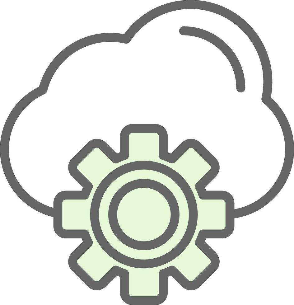 Cloud Settings Vector Icon Design