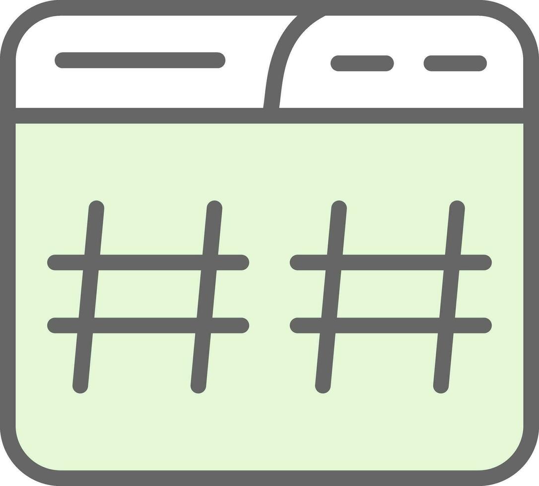 Hastag Vector Icon Design