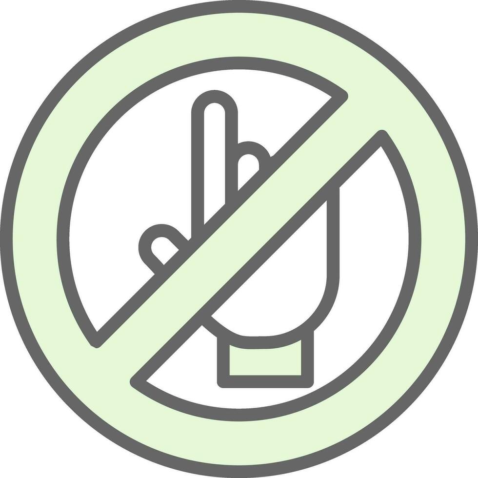 Do Not Touch Vector Icon Design