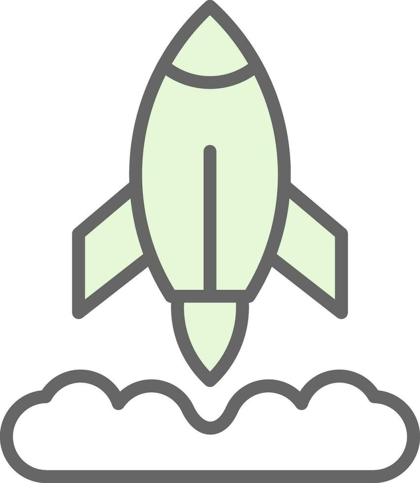 Rocket Launch Vector Icon Design