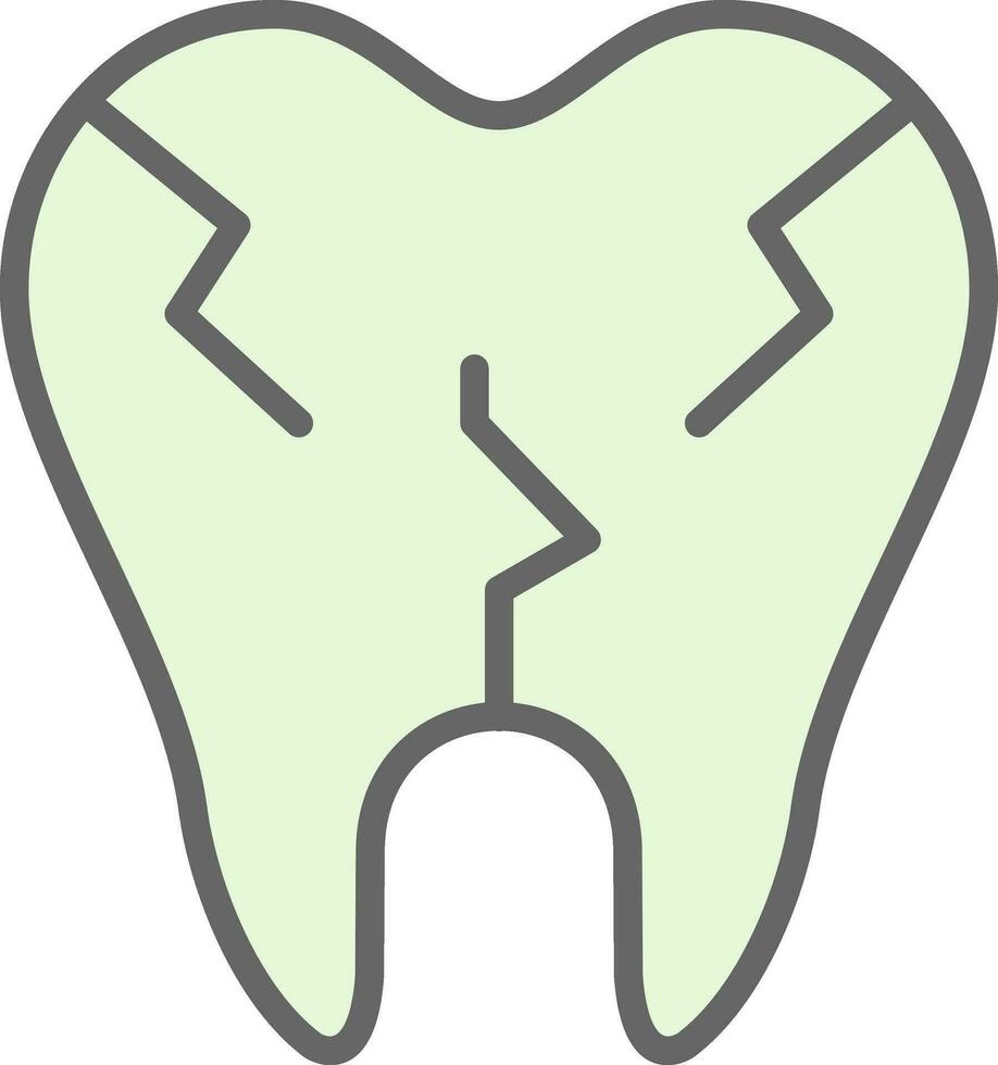 Broken Tooth Vector Icon Design