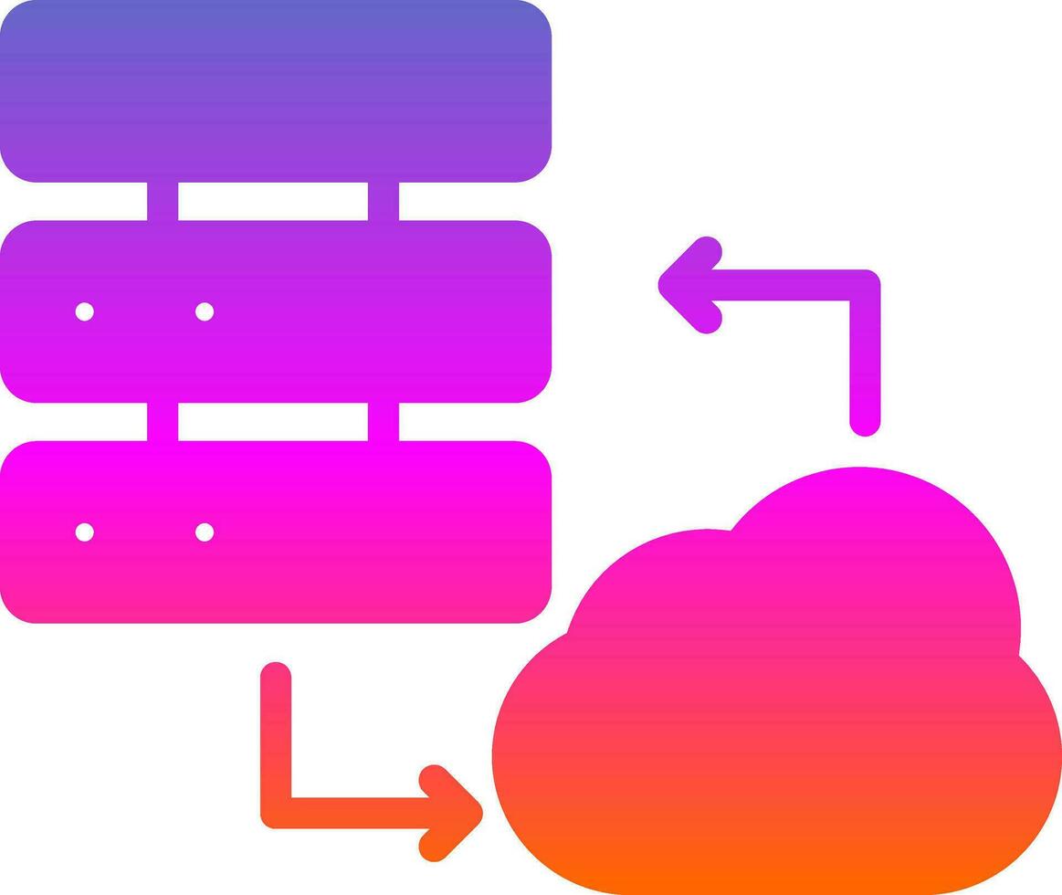 Cloud Server Vector Icon Design