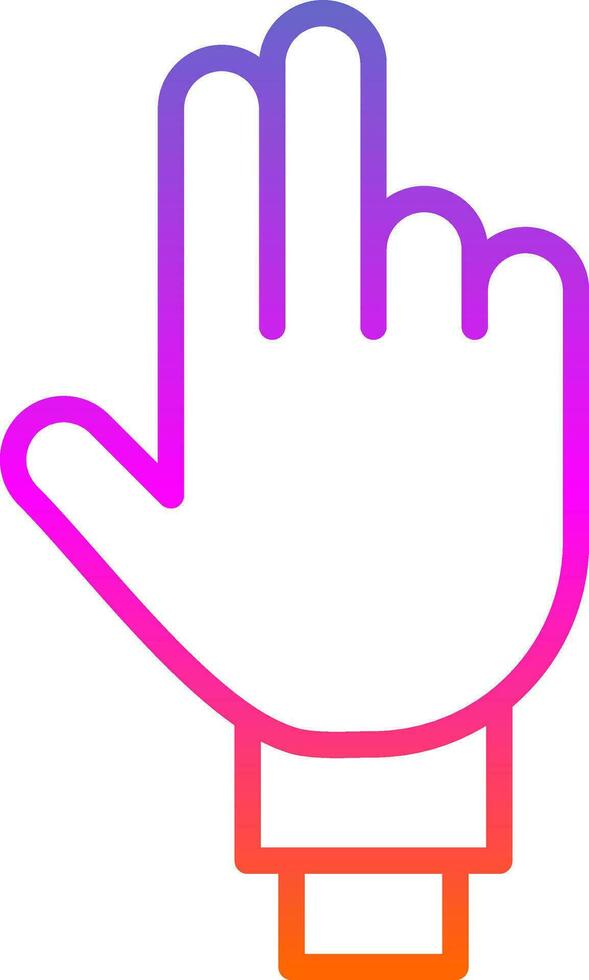Three Fingers Vector Icon Design