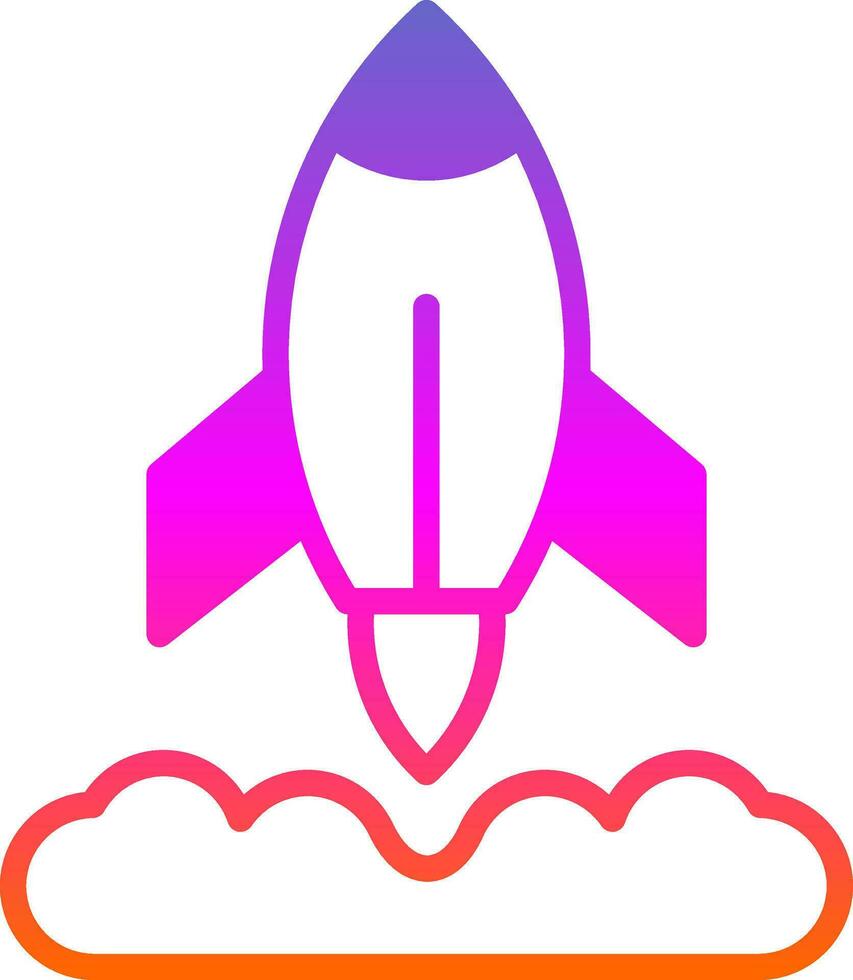 Rocket Launch Vector Icon Design