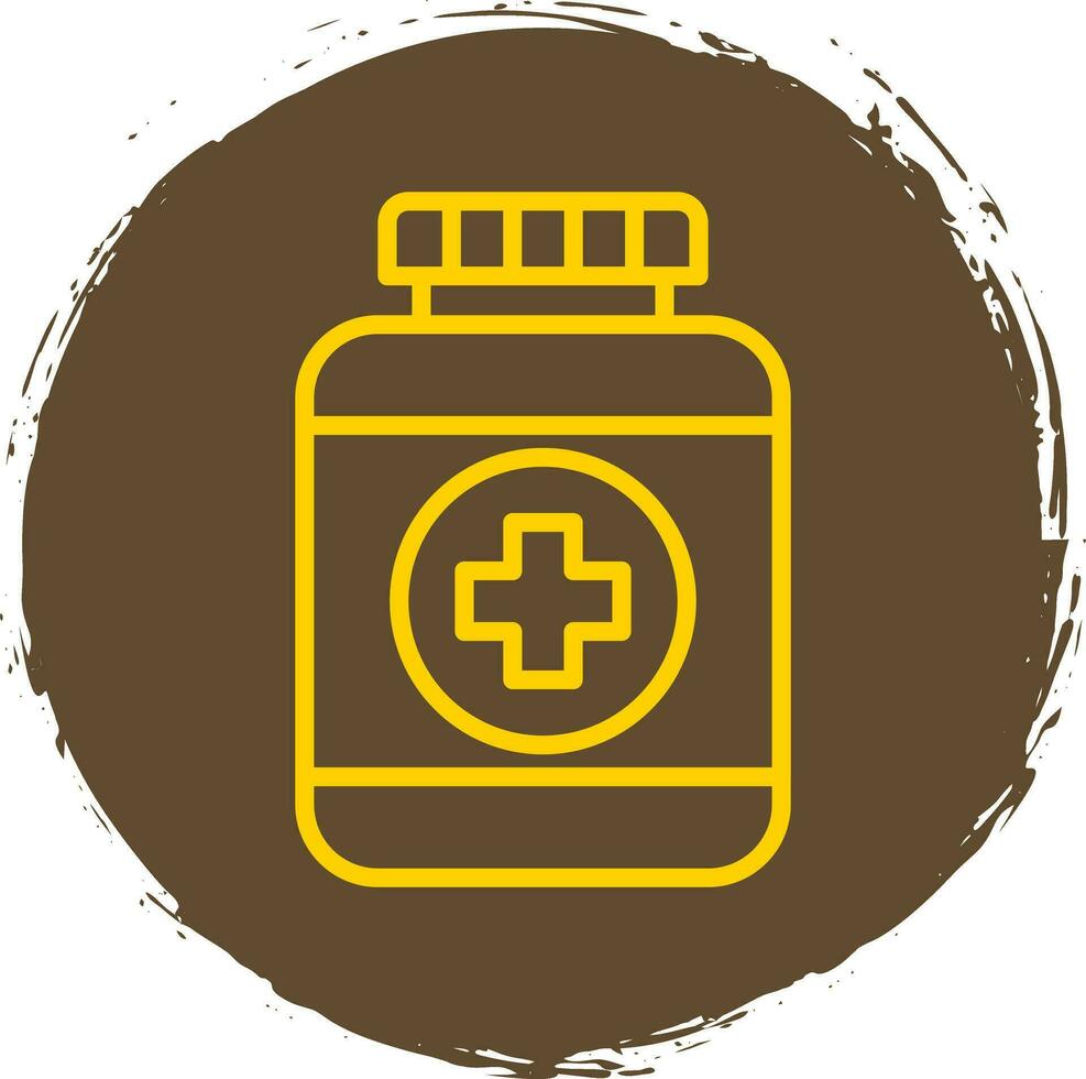 Pills Bottle Vector Icon Design