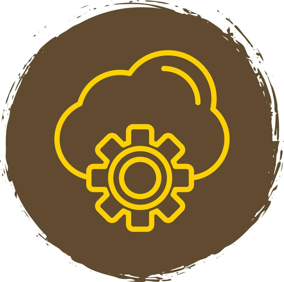 Cloud Settings Vector Icon Design