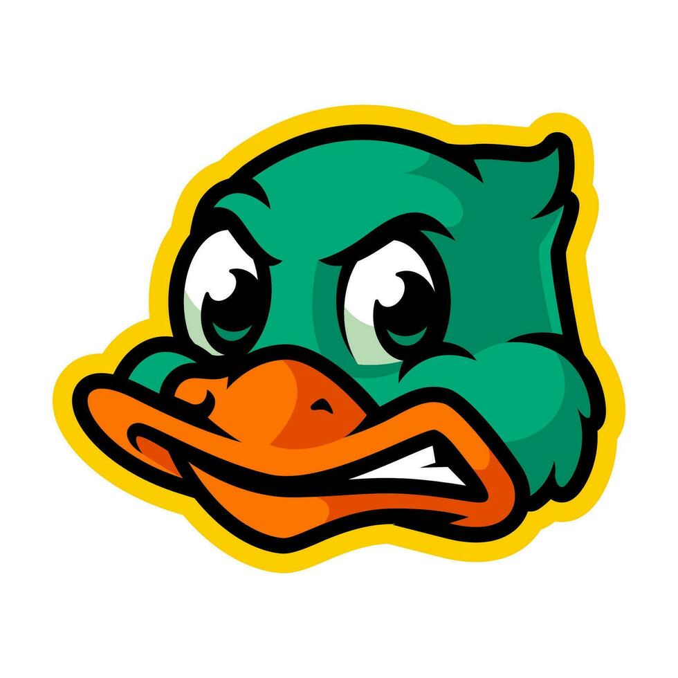 ANGRY DUCK CARTOON CHARACTER DESIGN vector