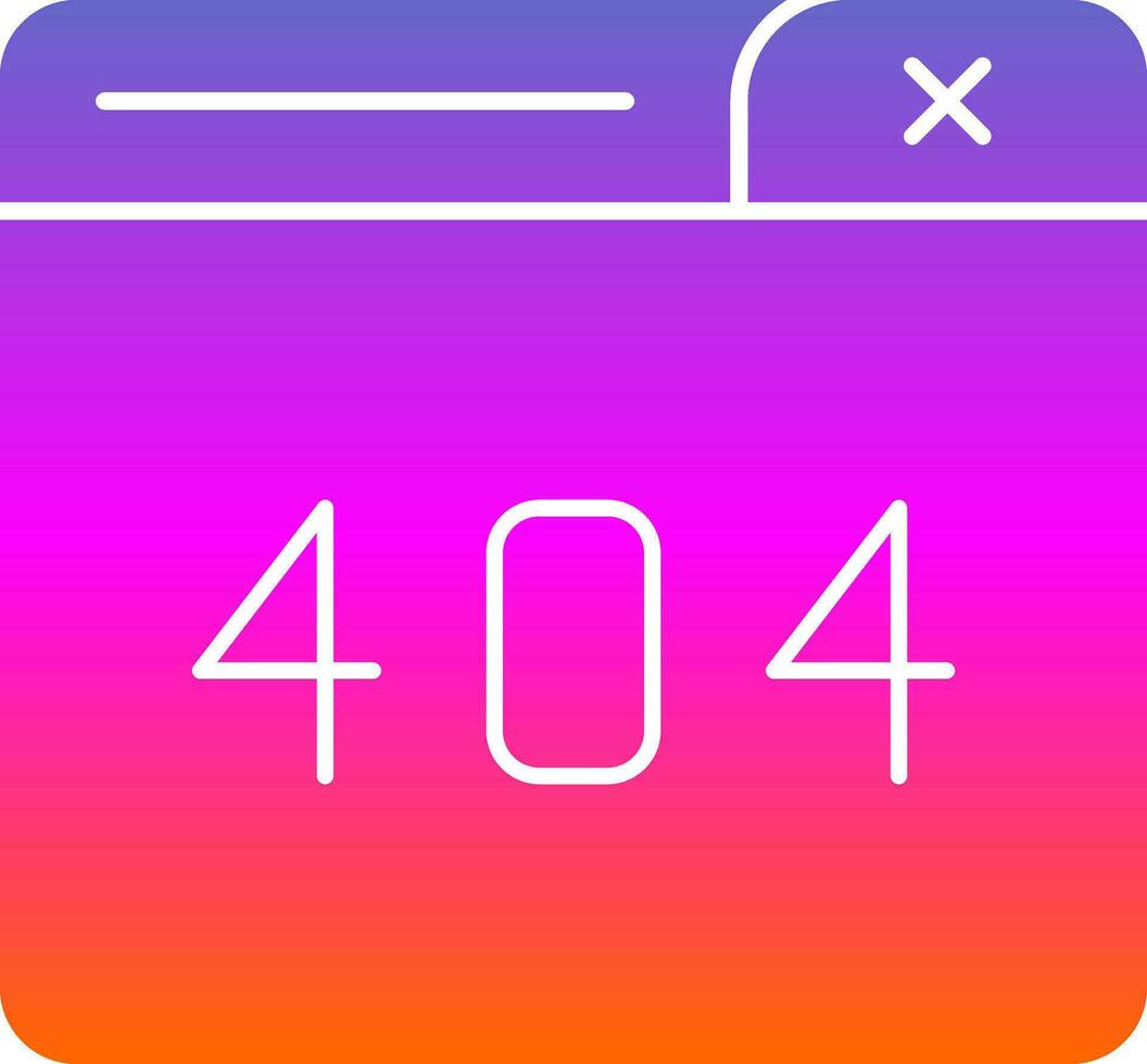 404 Error Vector Icon Design