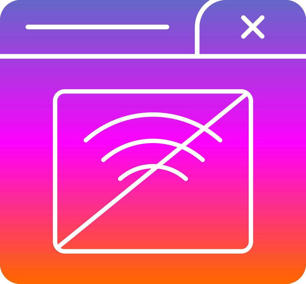 Connection Error Vector Icon Design