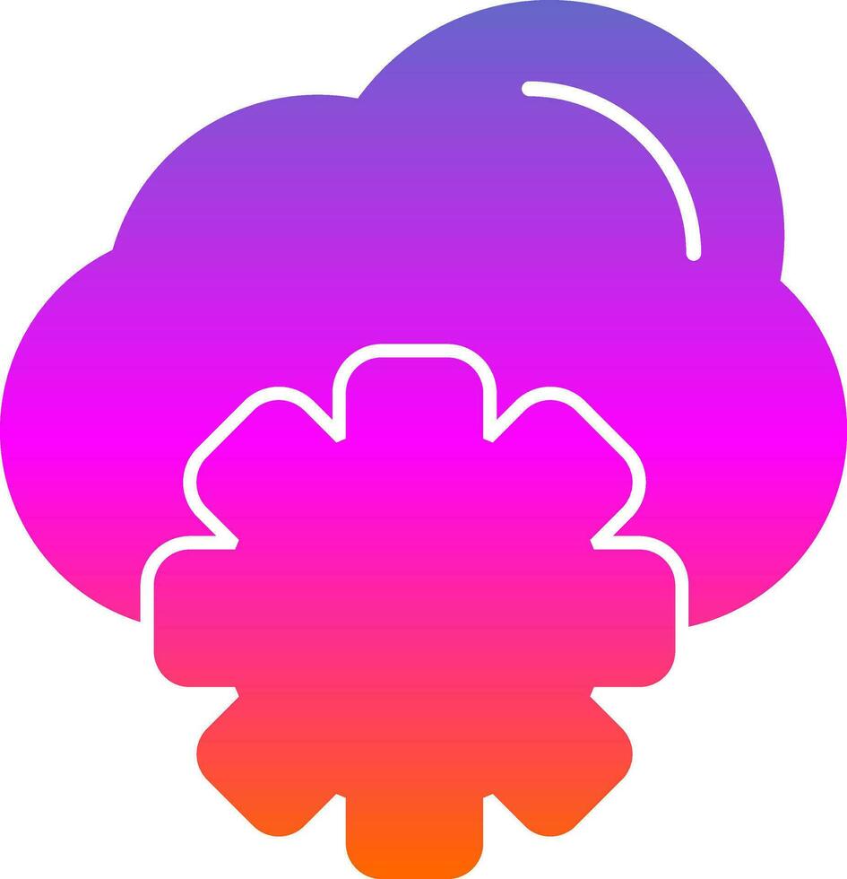 Cloud Settings Vector Icon Design
