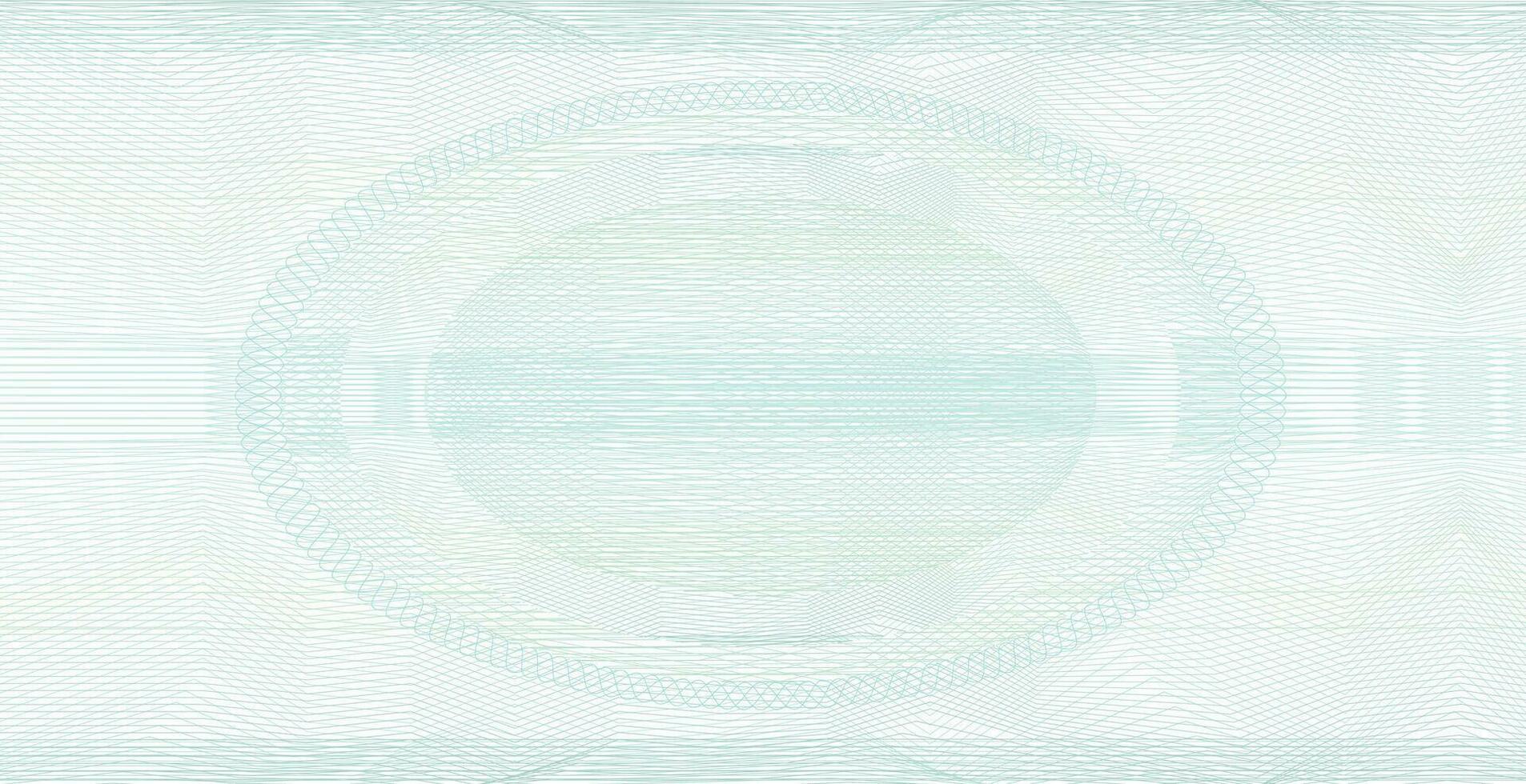 green and blue guilloche background with ovale vector