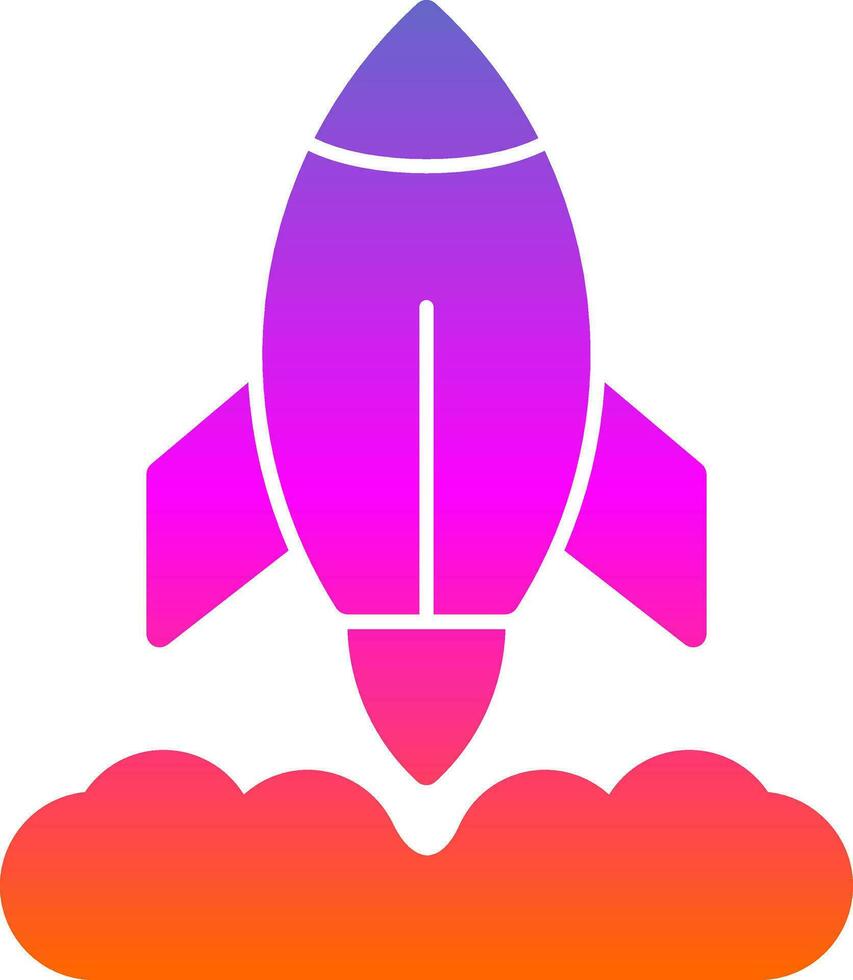 Rocket Launch Vector Icon Design