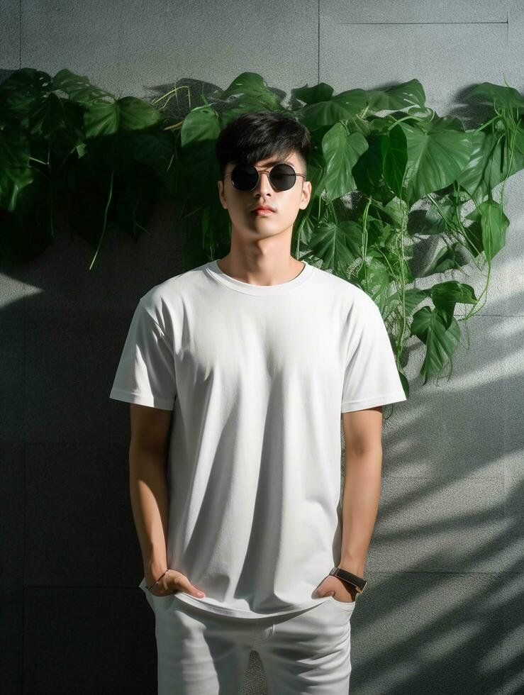 Blank T shirt photo for mockup design