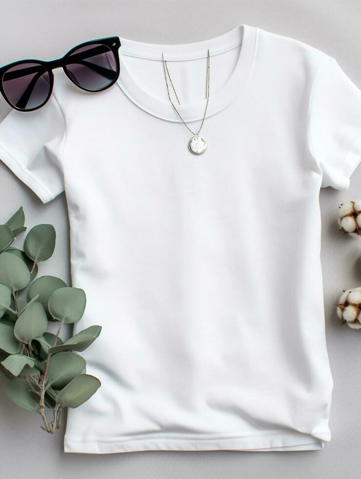 Blank T shirt photo for mockup design