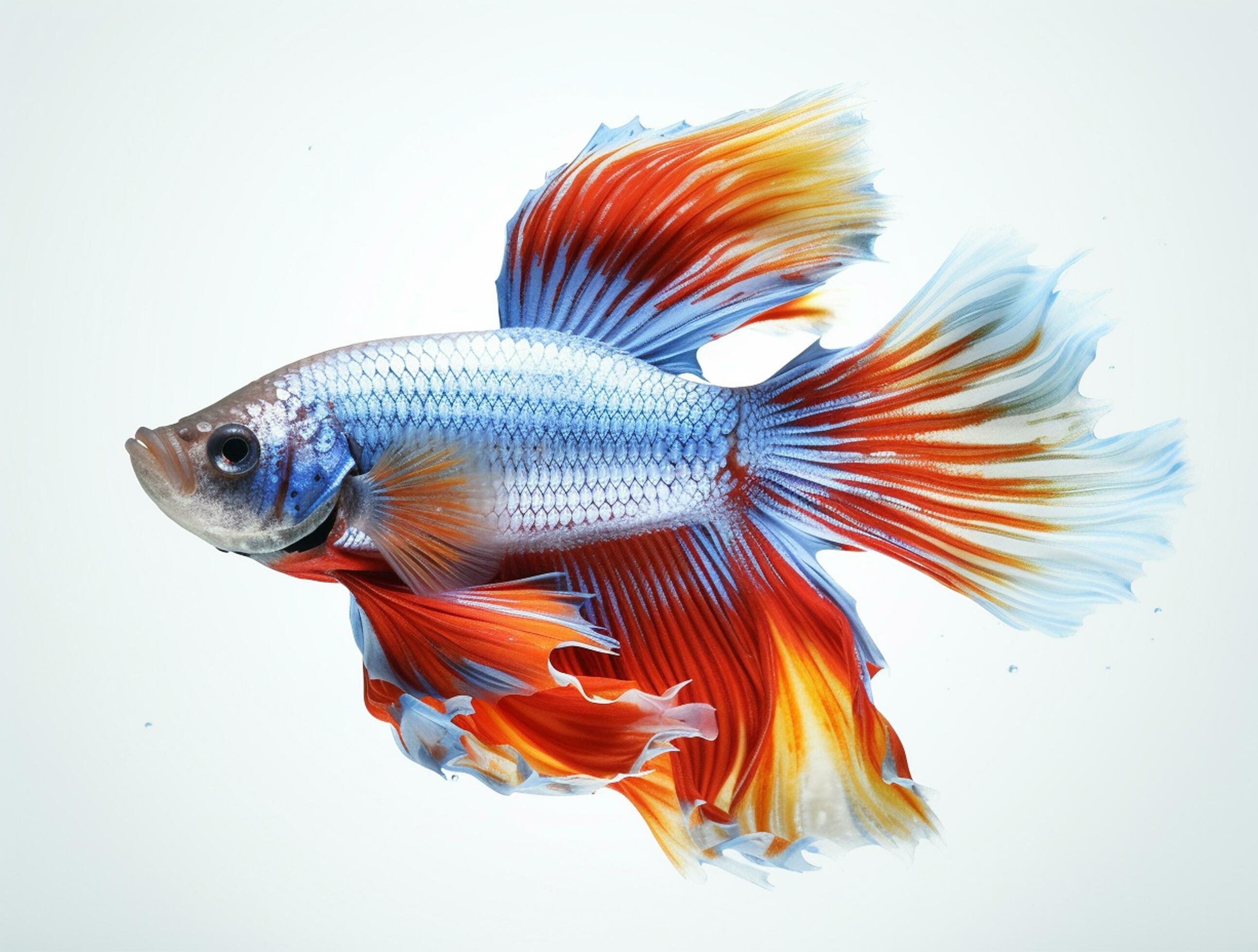 Red and blue betta fish isolated on white background 26047748 Stock