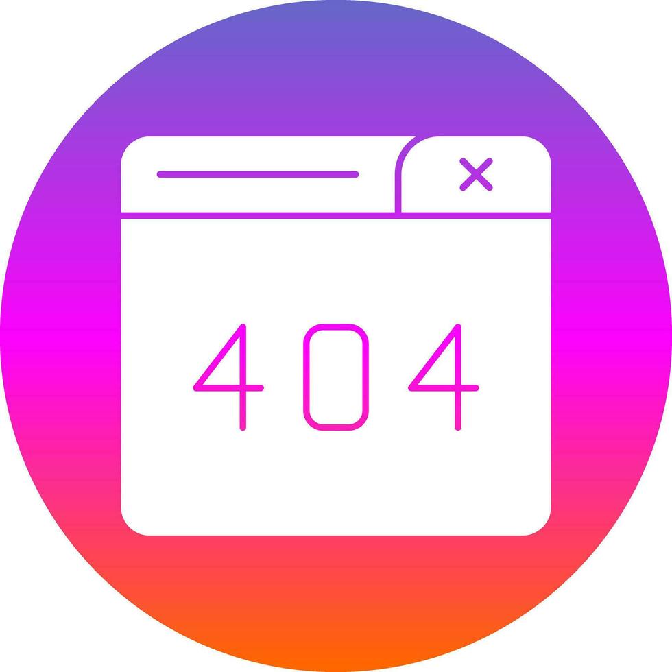 404 Error Vector Icon Design