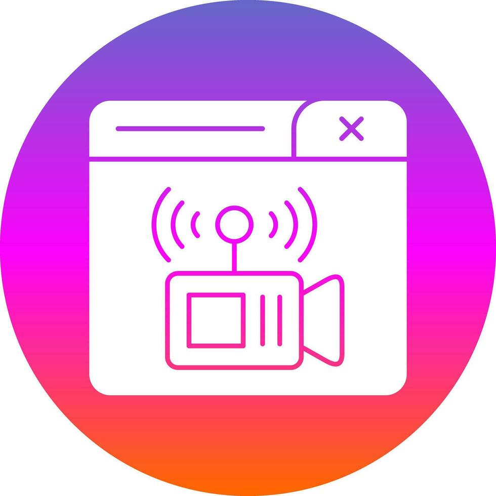 Live Stream Vector Icon Design