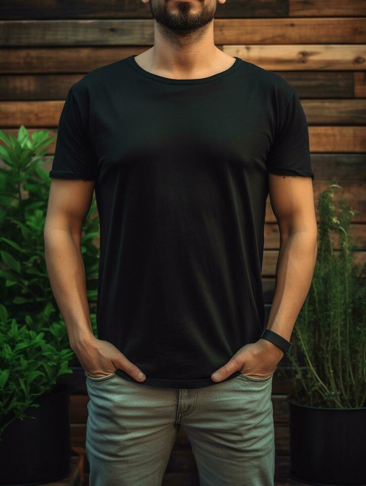 Luxury Black tshirt photo