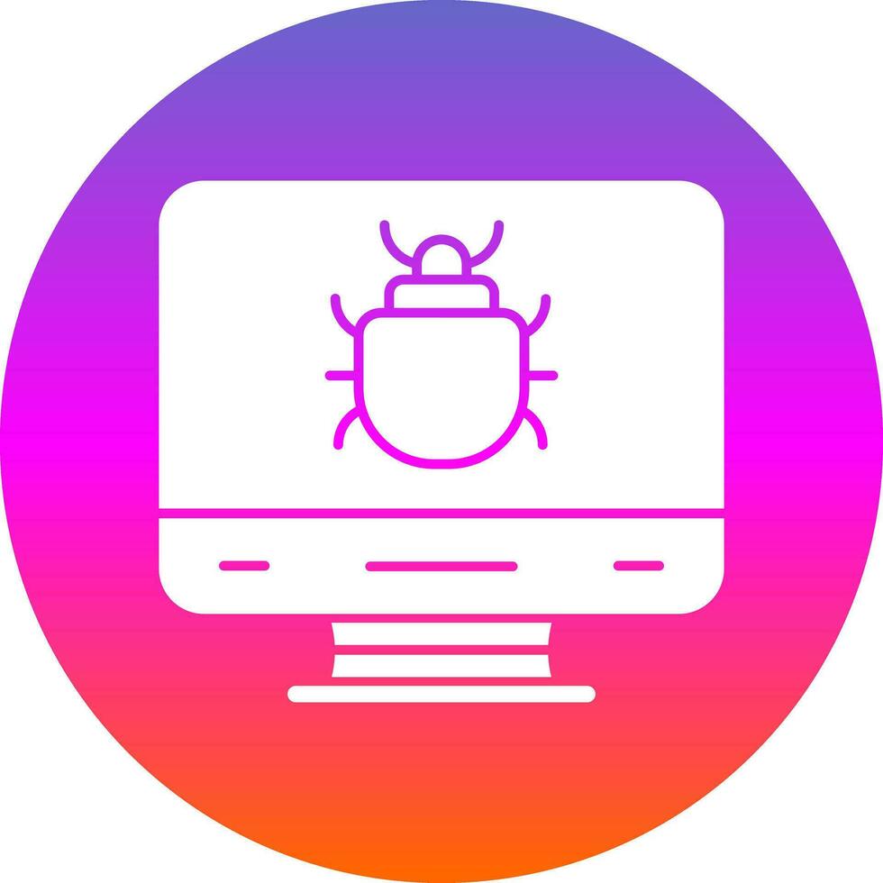 Computer Bug Vector Icon Design