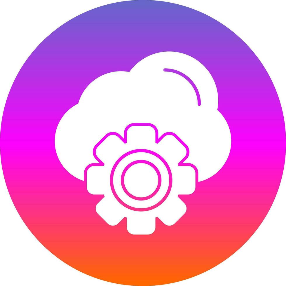 Cloud Settings Vector Icon Design