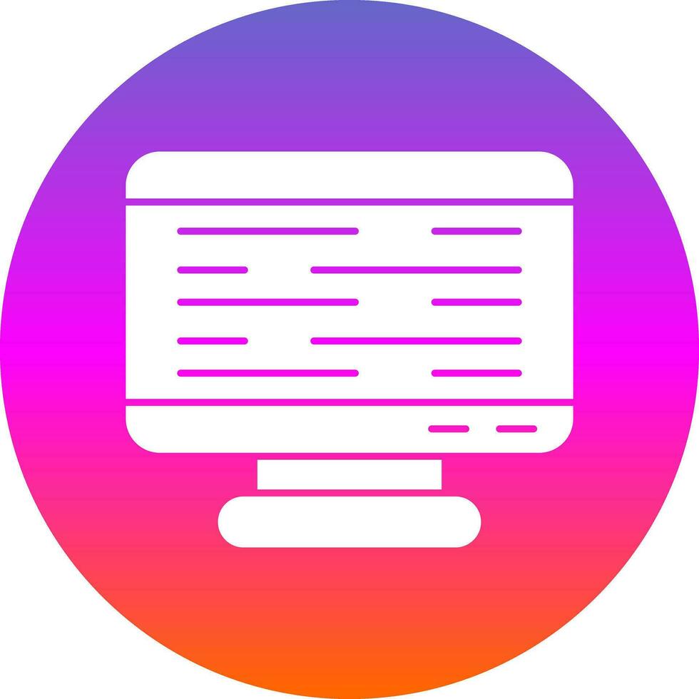 Monitor Screen Vector Icon Design