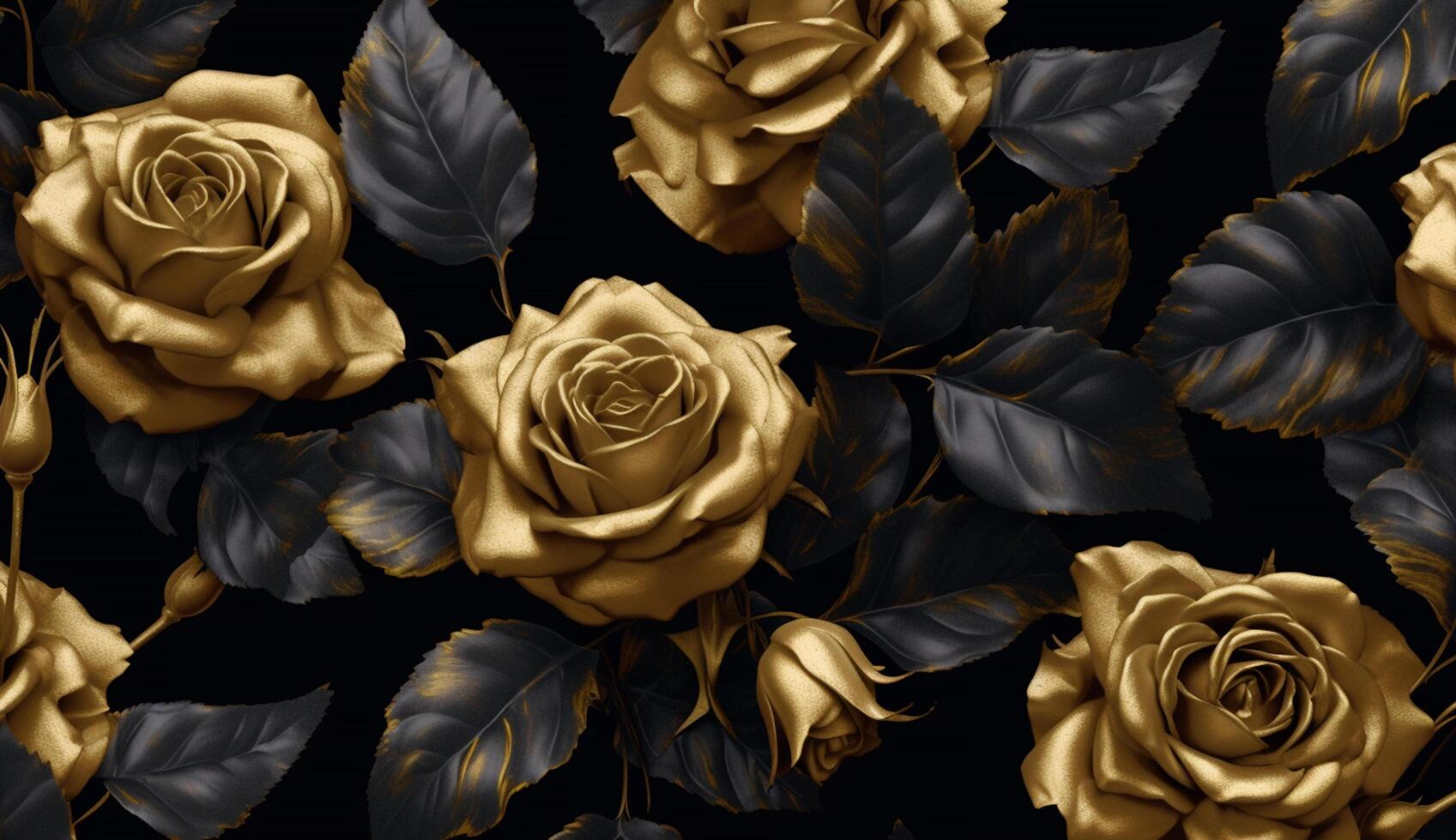 Black and golden shameless botanical pattern photo
