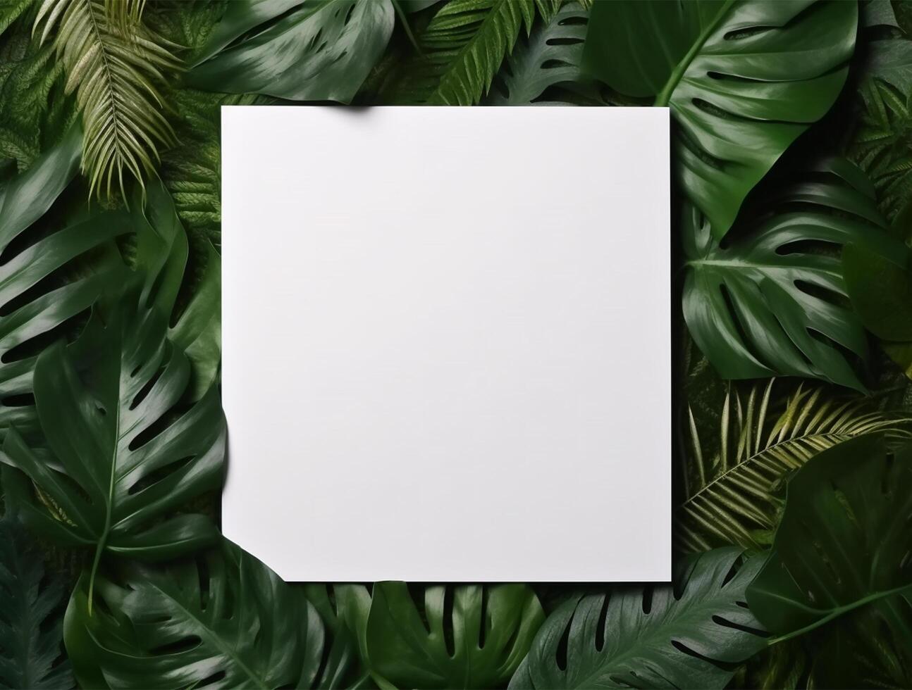 Tropical floral background copy space. Space for text photo