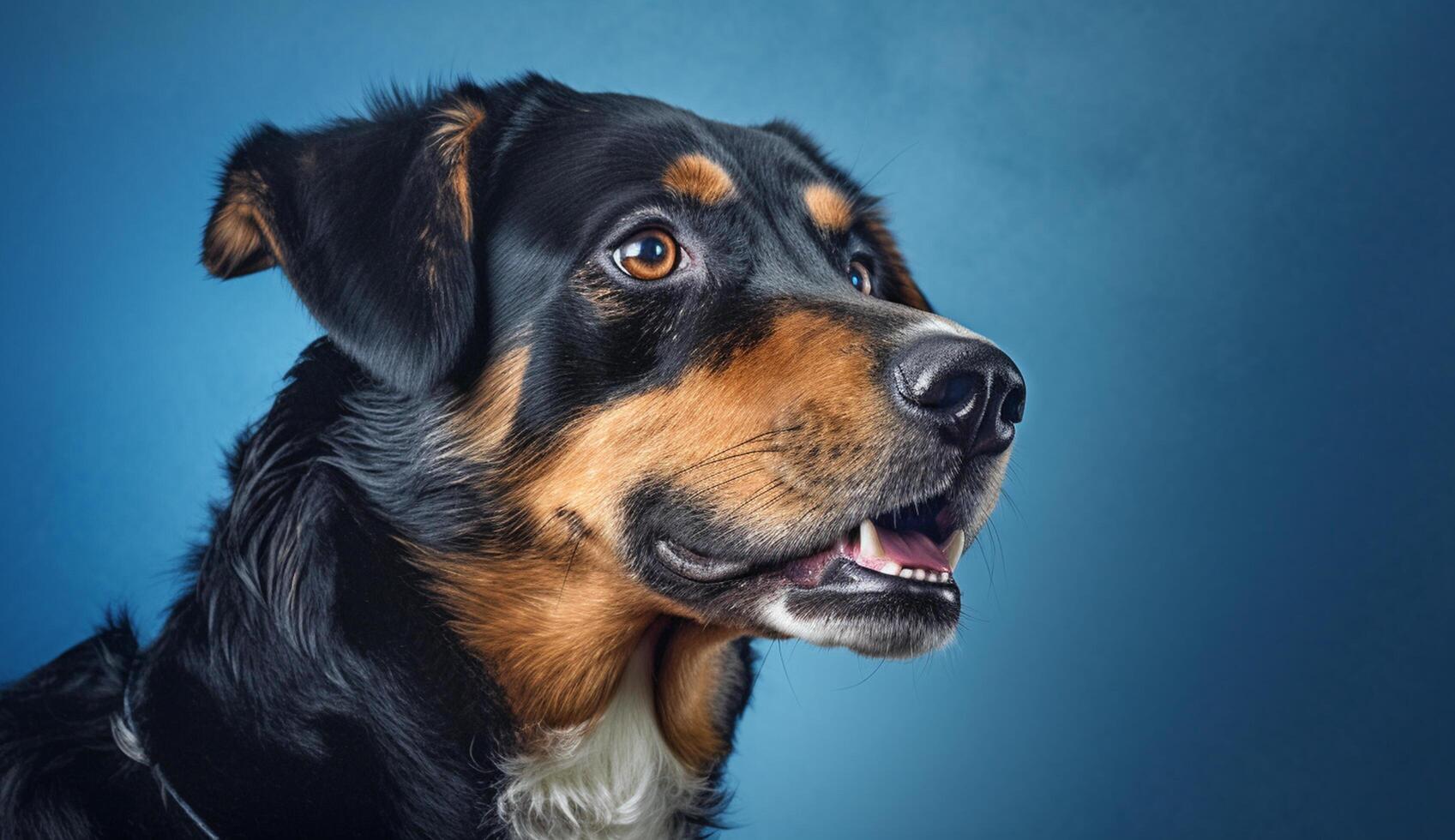 Isolated Beautiful pet portrait of dog photo