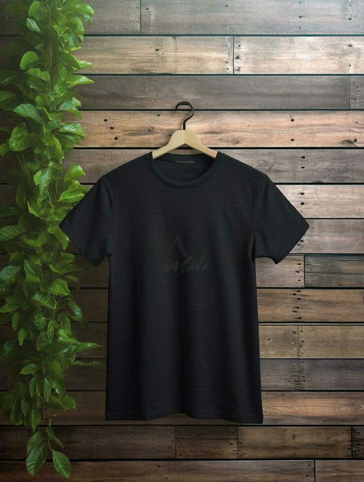 Luxury Black tshirt, AI-Generated Image photo