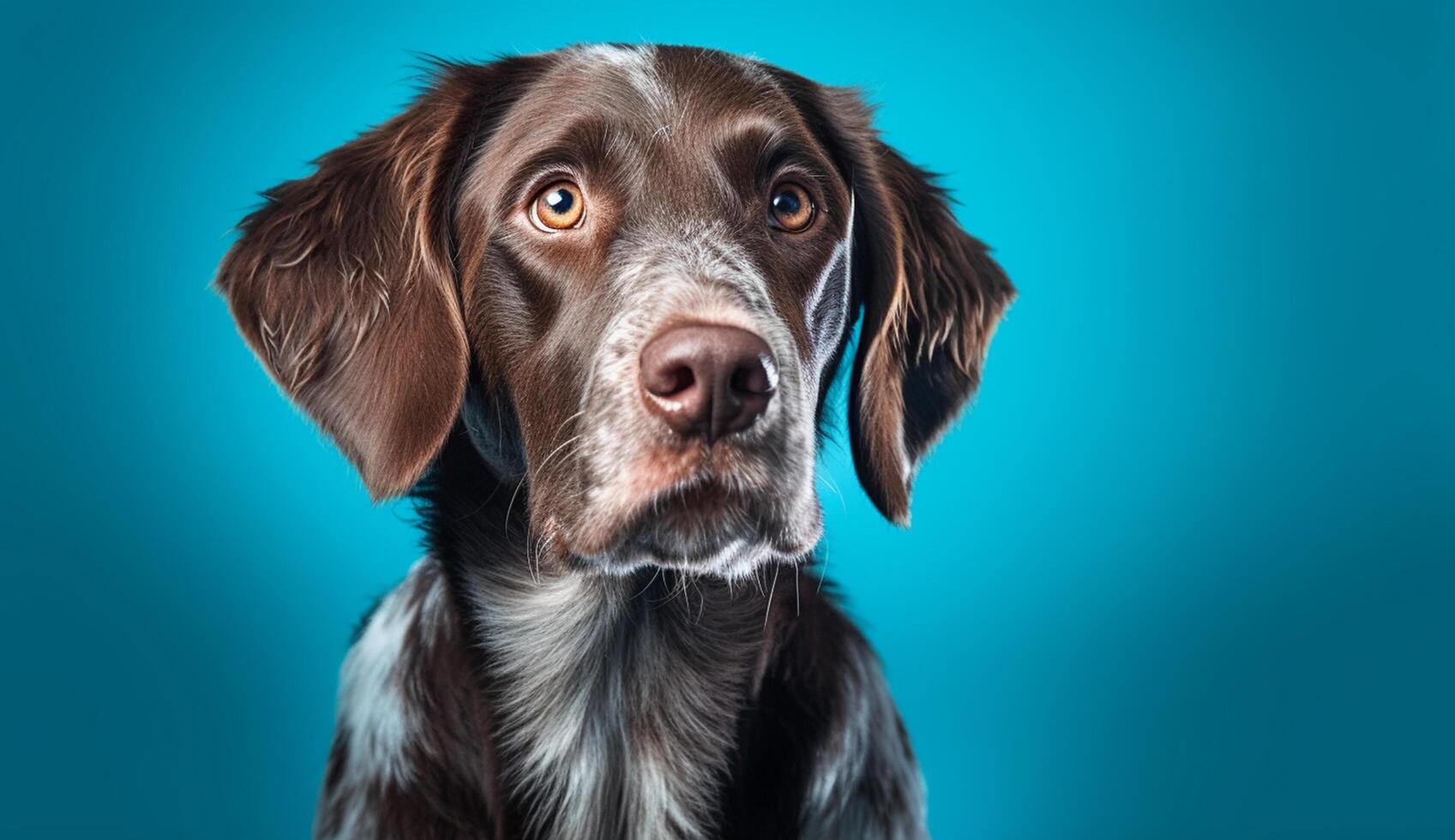 Isolated Beautiful pet portrait of dog photo