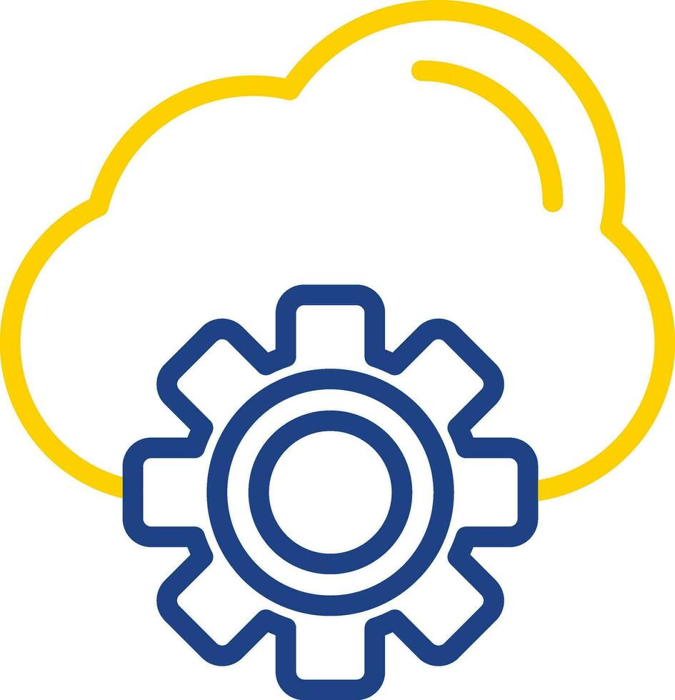 Cloud Settings Vector Icon Design
