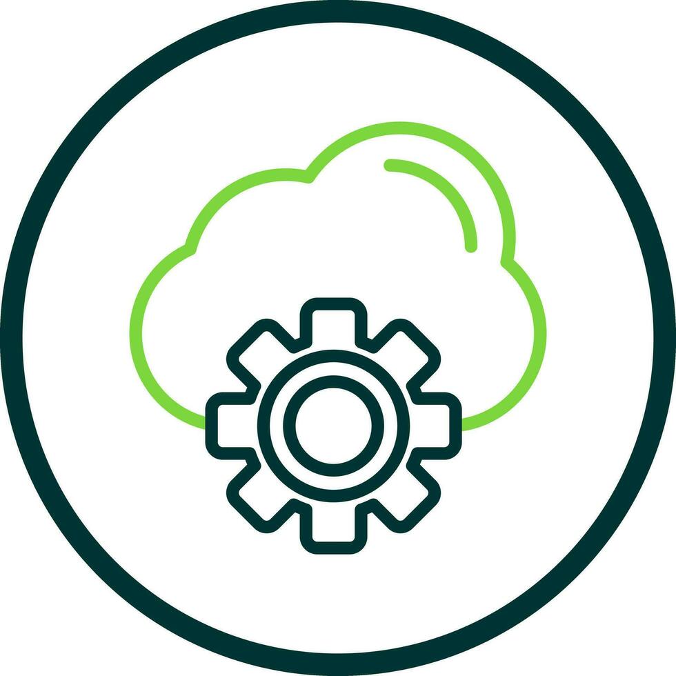 Cloud Settings Vector Icon Design
