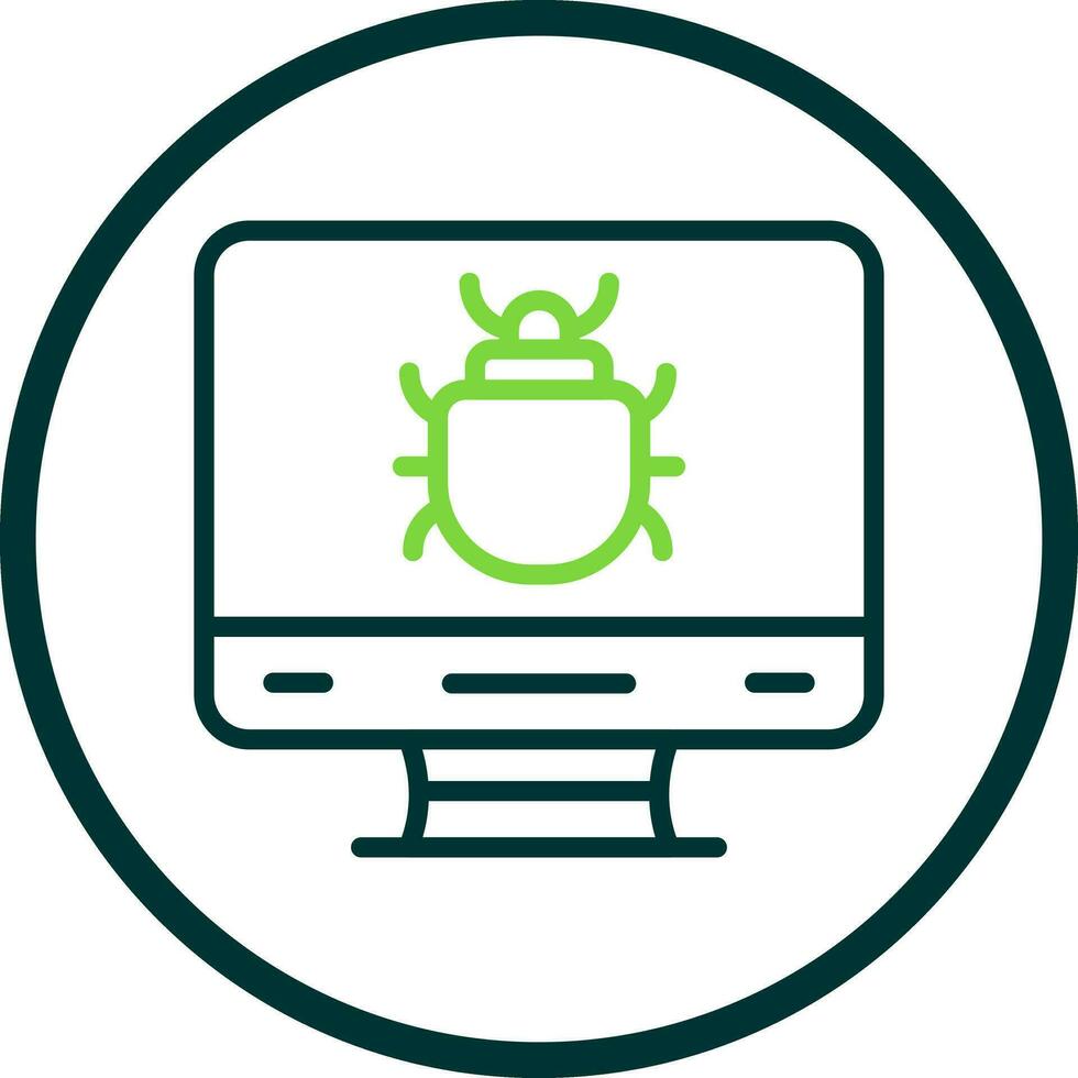 Computer Bug Vector Icon Design