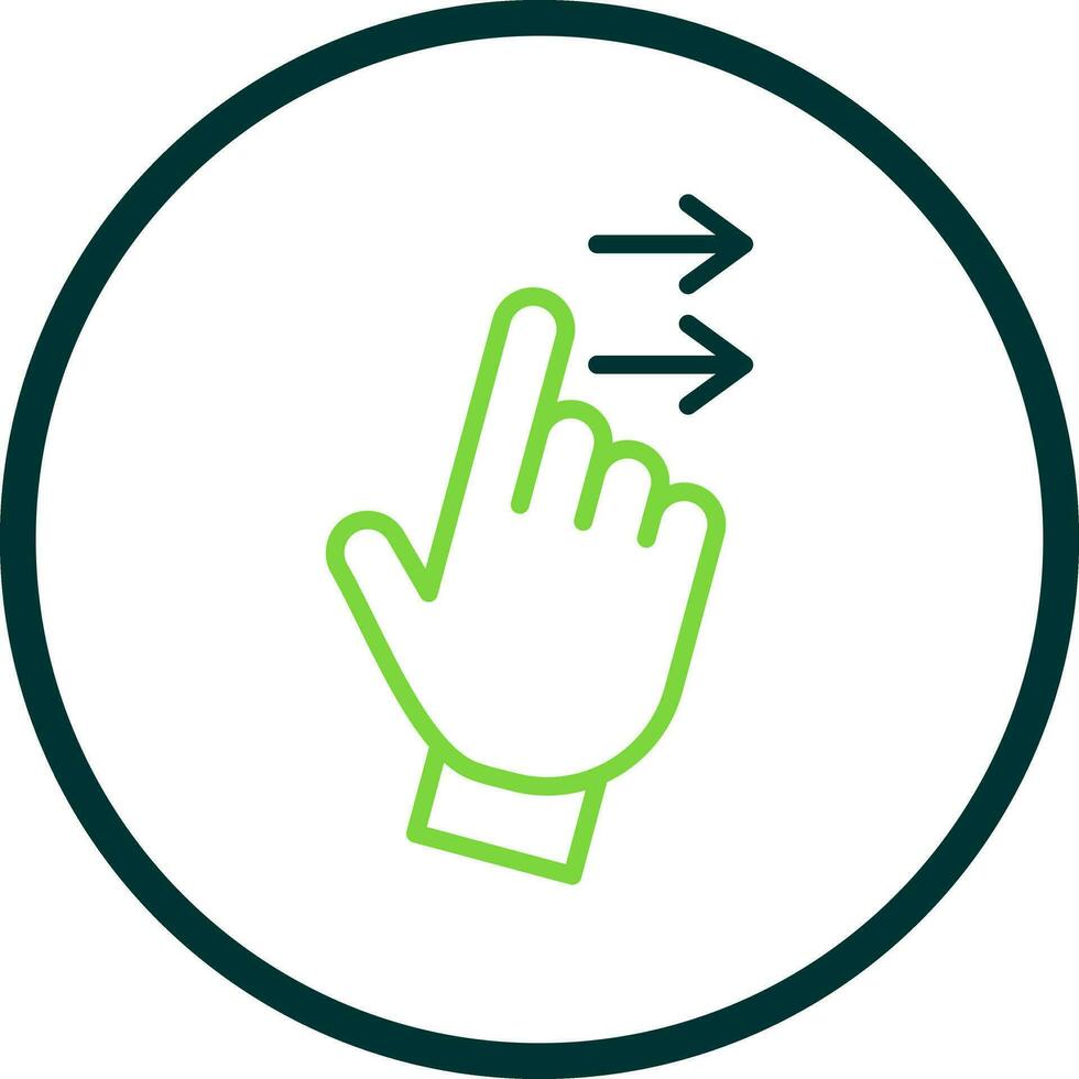Swipe Right Vector Icon Design
