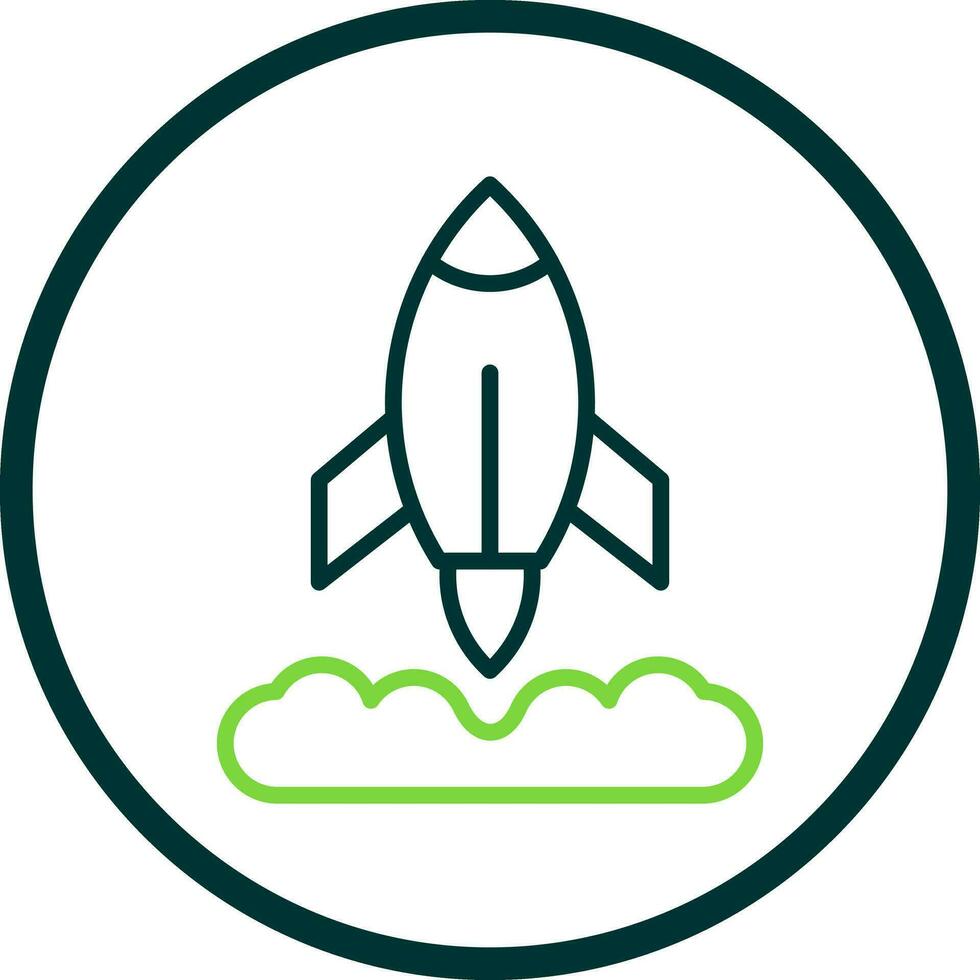 Rocket Launch Vector Icon Design