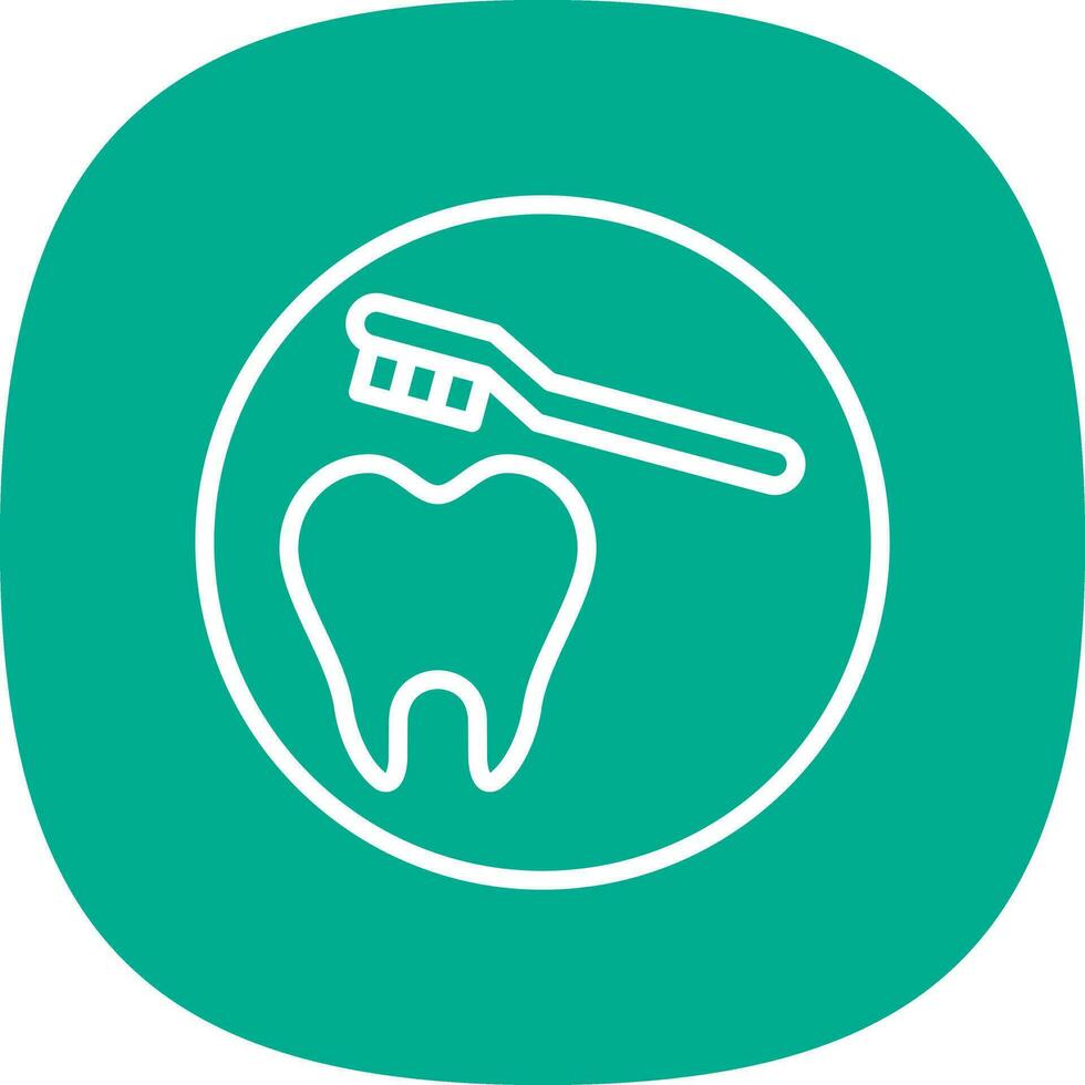 Cleaning Tooth Vector Icon Design