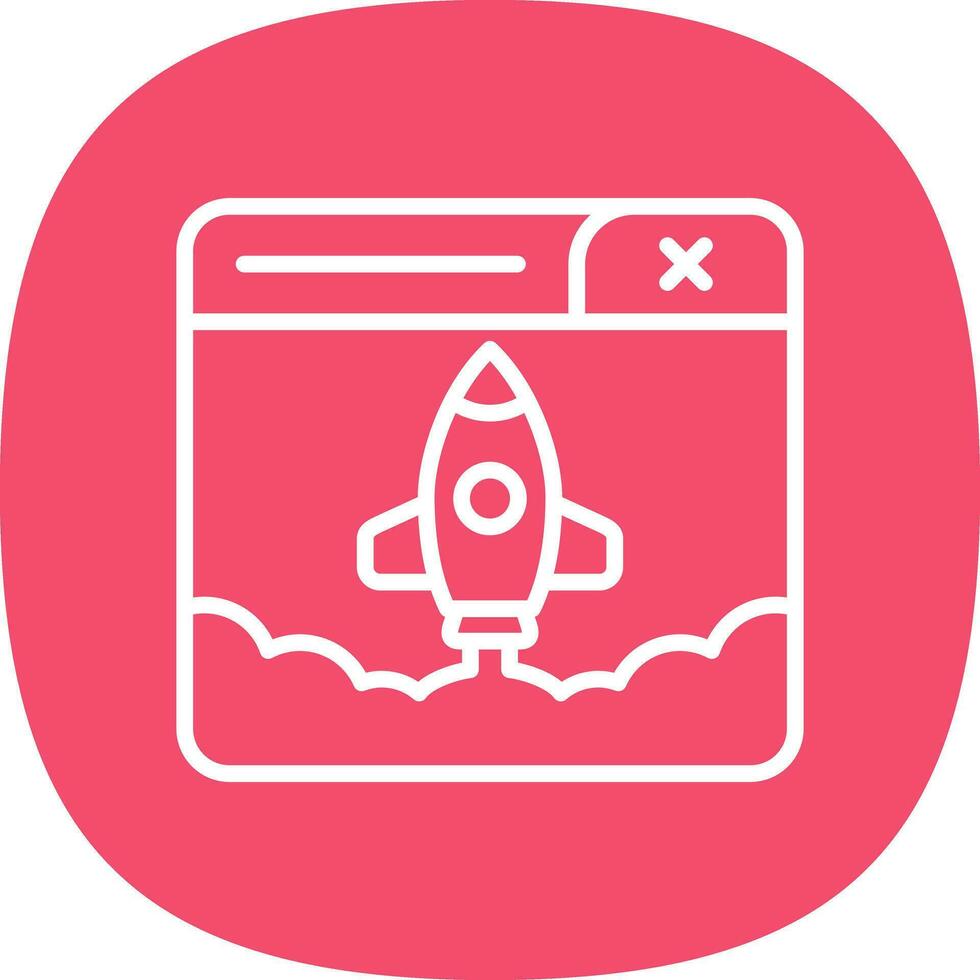 Rocket Launch Vector Icon Design