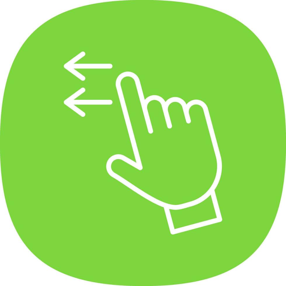 Swipe Left Vector Icon Design