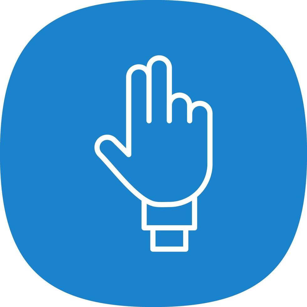 Three Fingers Vector Icon Design