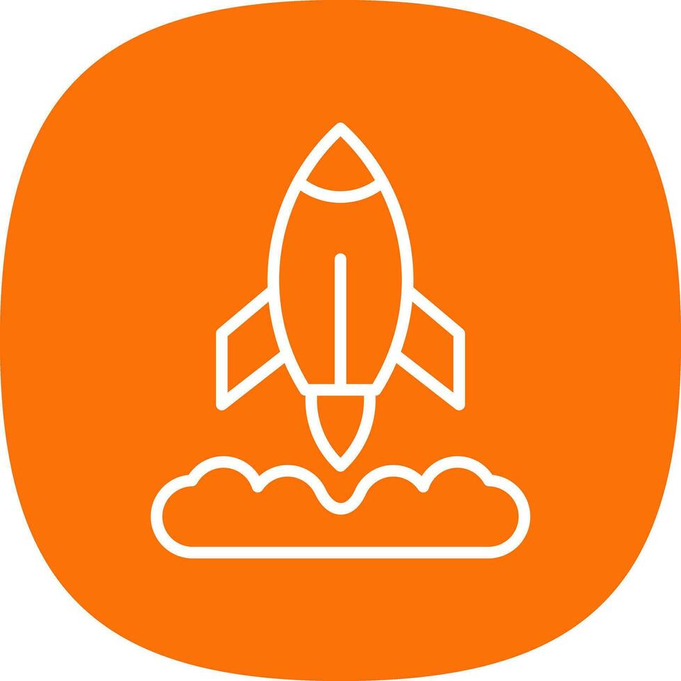 Rocket Launch Vector Icon Design