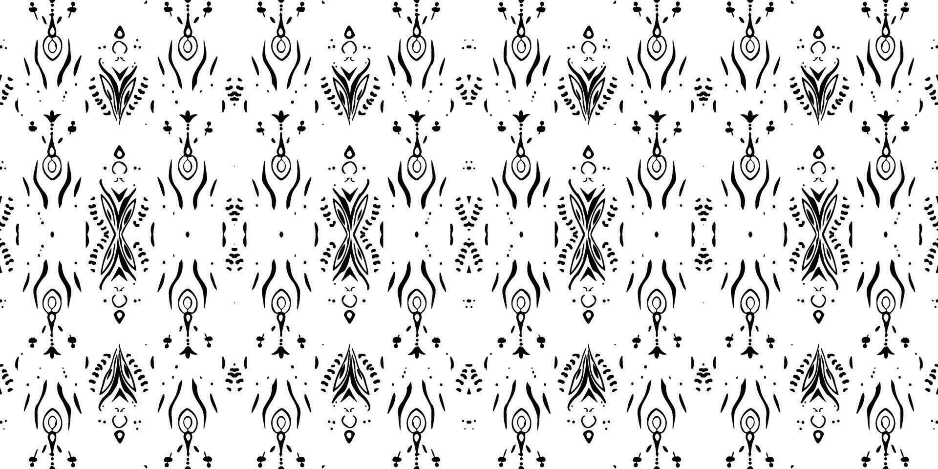 Seamless batik pattern, Seamless floral batik pattern, and Seamless motif pattern resemble ethnic boho, Aztec, and ikat styles. designed for use in satin, wallpaper, fabric, curtain, carpet, Batik vector