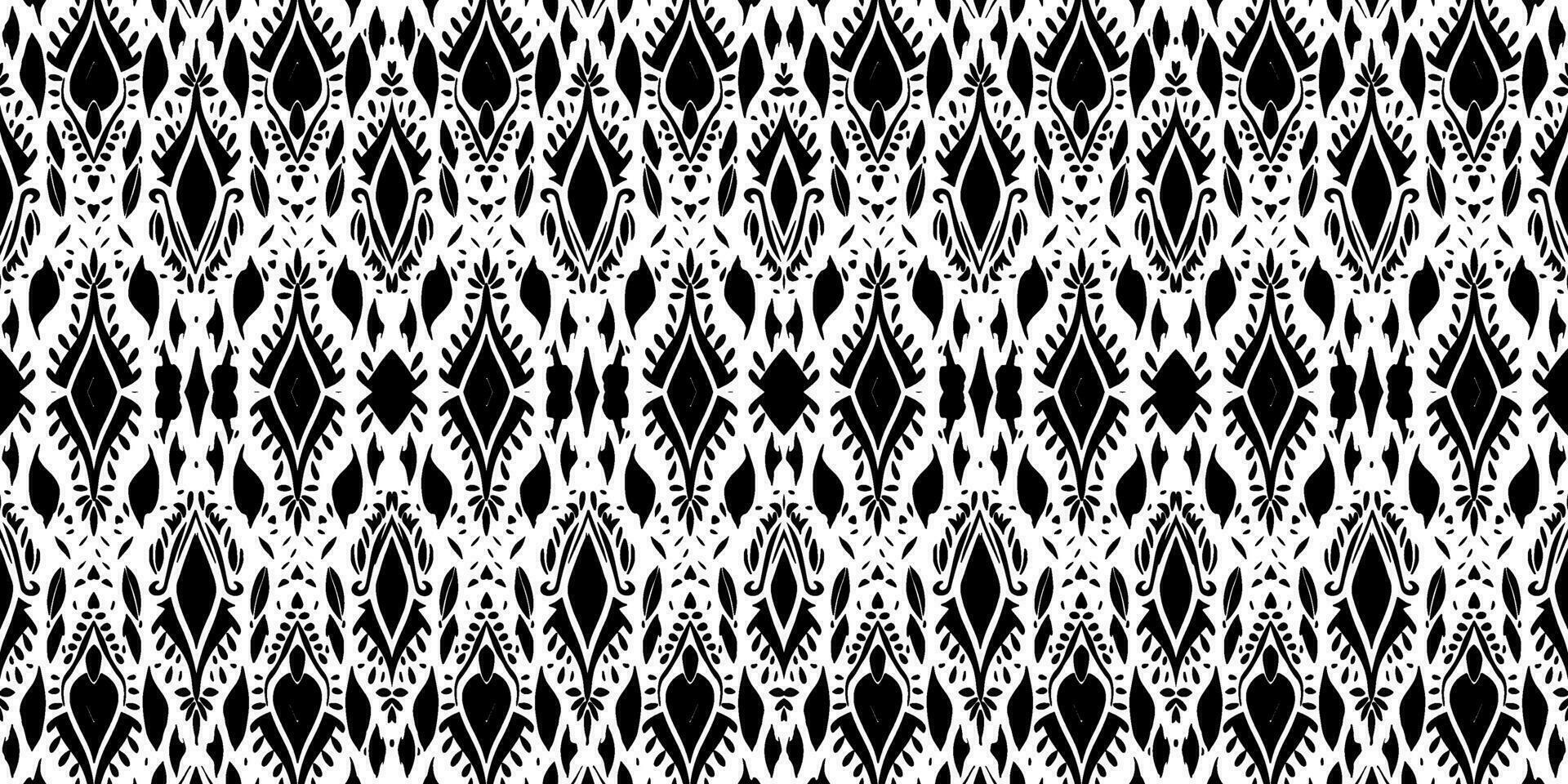 Seamless batik pattern, Seamless floral batik pattern, and Seamless motif pattern resemble ethnic boho, Aztec, and ikat styles. designed for use in satin, wallpaper, fabric, curtain, carpet, Batik vector